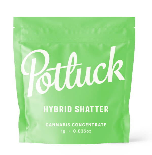 Potluck - Hybrid Shatter - cannabis Concentrate | HighGradeAid Canada