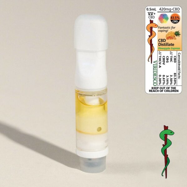 Viridesco – CBD Vape Cart – Pineapple Express 0.5ml | HighGradeAid Canada