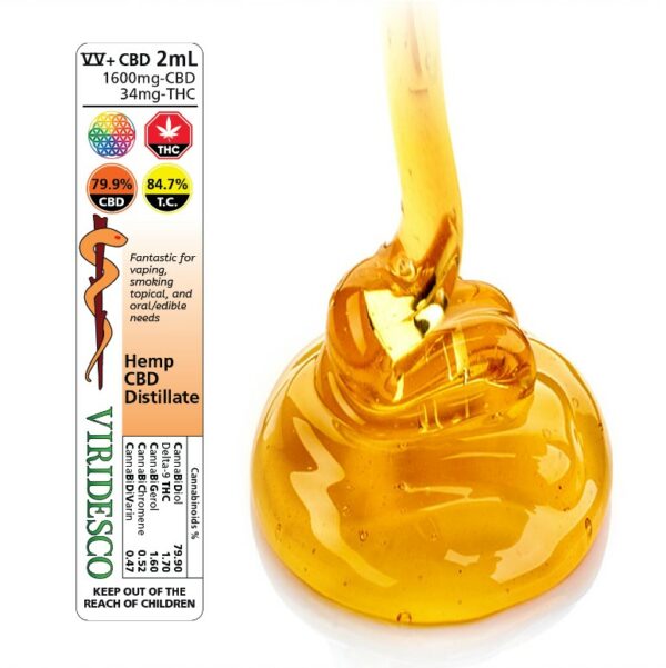 Viridesco – CBD Distillate – 2ml | HighGradeAid Canada