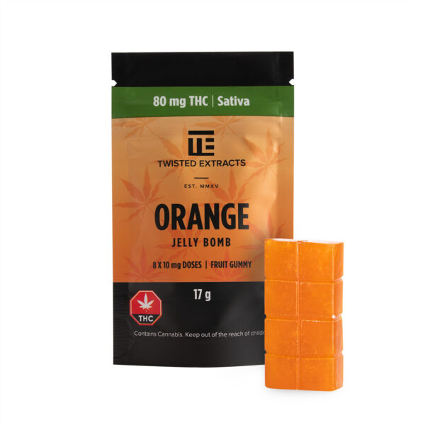 Twisted Extracts – Orange Jelly Bomb – Sativa – 80mg THC | HighGradeAid Canada