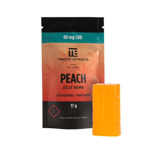 Twisted Extracts – Peach Jelly Bombs – CBD | HighGradeAid Canada