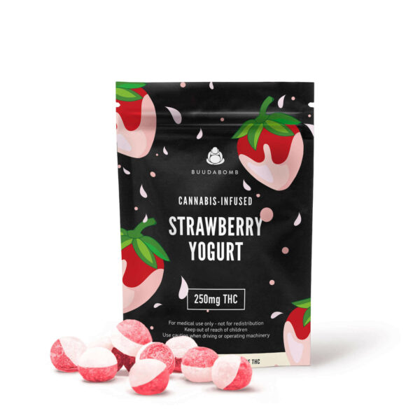 Buudabomb – Strawberry Yogurt Explosion – 250mg THC | HighGradeAid Canada