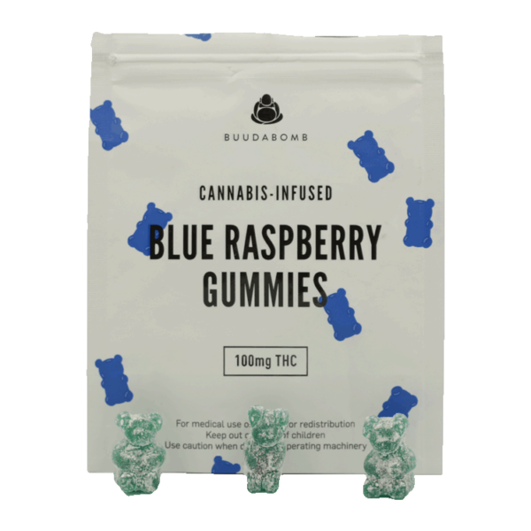 Buudabomb – Blue Raspberry Gummies – 100mg | HighGradeAid Canada