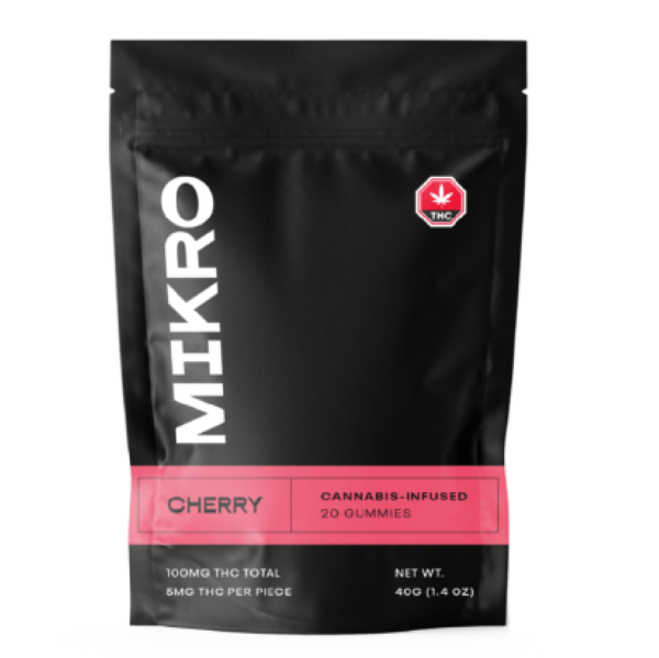 Mikro – THC Gummies – 100mg THC – Cherry | HighGradeAid Canada
