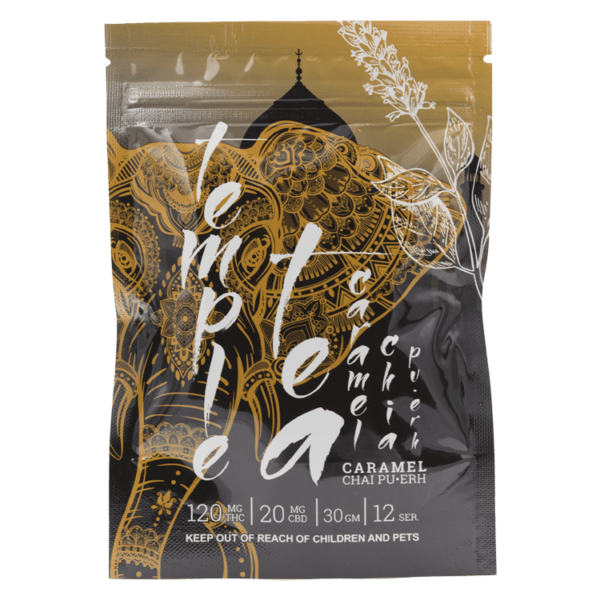 Temple Tea – Caramel Chai Pu-Erh 120mg THC | HighGradeAid Canada