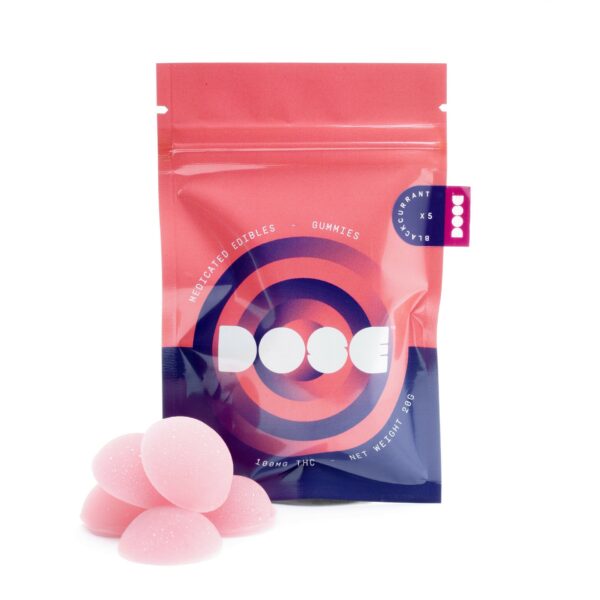 Dose Edibles Gummies – Blackcurrant | HighGradeAid Canada