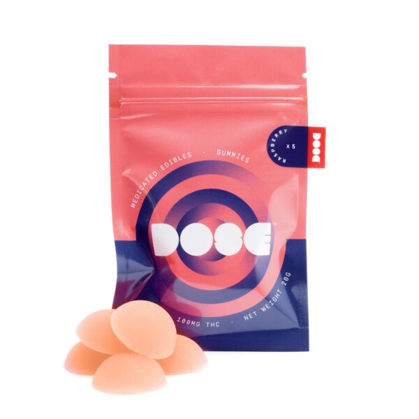 Dose Edibles Gummies – Raspberry | HighGradeAid Canada