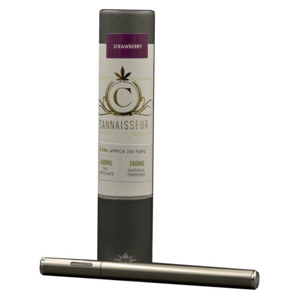 Cannaisseur – Disposable THC Distillate Pen – Strawberry 0.3ml | HighGradeAid Canada
