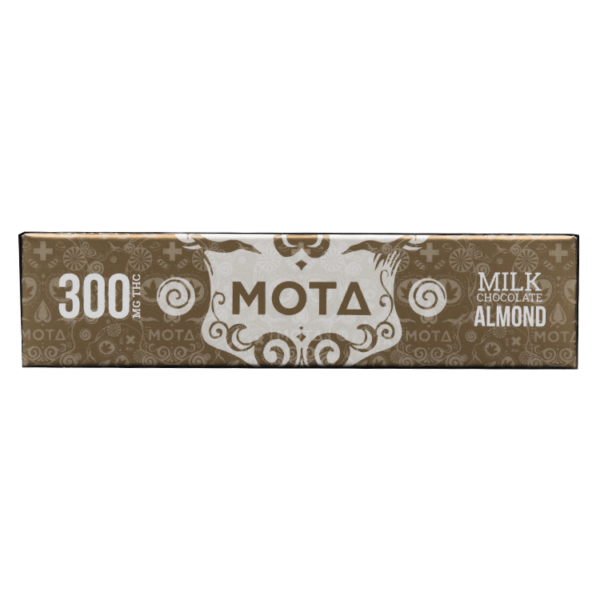 MOTA Edibles – Milk Chocolate Almond Bar – 300mg THC | HighGradeAid Canada