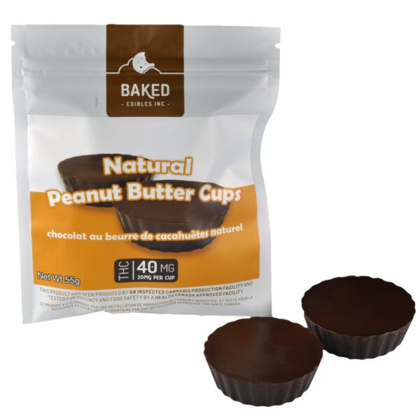 Baked Edibles – Chocolate Mini Peanut Butter Cups 40mg THC | HighGradeAid Canada