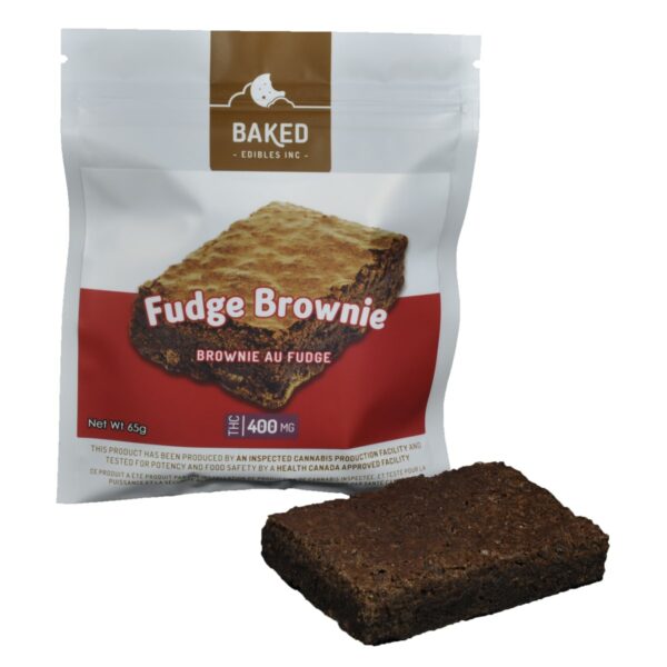 Baked Edibles – Fudge Brownie 400mg THC | HighGradeAid Canada