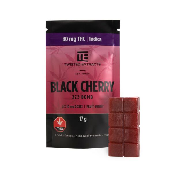 Twisted Extracts – Black Cherry – Zzz Bombs – 80mg THC | HighGradeAid Canada