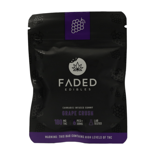 Faded Edibles – Grape Crush – 180mg | HighGradeAid Canada
