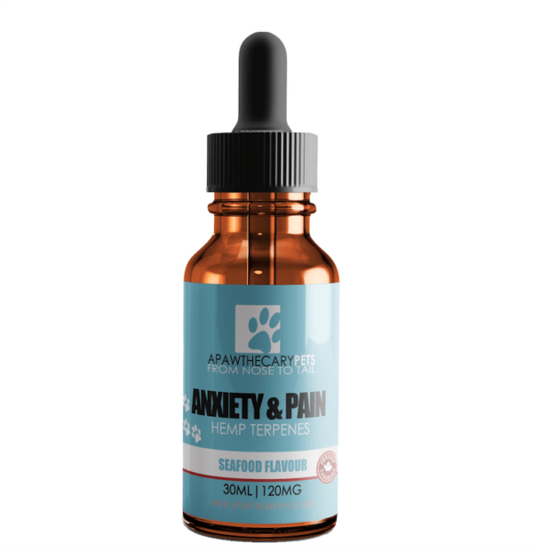 Apawthecary Pets – Anxiety & Pain Tincture – Seafood Medley Flavour 120mg | HighGradeAid Canada