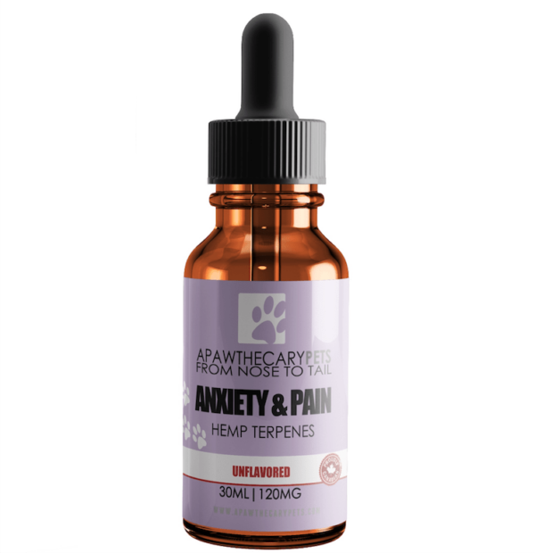 Apawthecary Pets – Anxiety & Pain Tincture – Unflavoured 120mg | HighGradeAid Canada