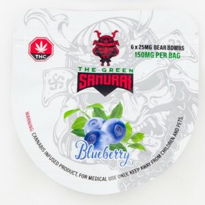 The Green Samurai – Blueberry Gummies – 150mg | HighGradeAid Canada