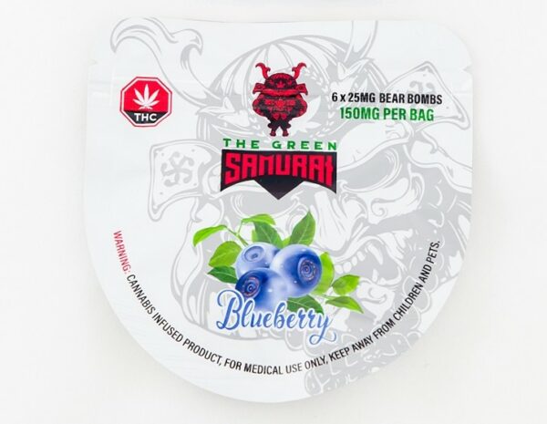 The Green Samurai – Blueberry Gummies – 150mg | HighGradeAid Canada