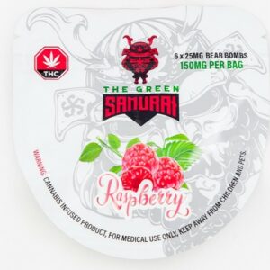 The Green Samurai – Raspberry Gummies – 150mg | HighGradeAid Canada