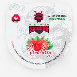 The Green Samurai – Strawberry Gummies – 150mg | HighGradeAid Canada