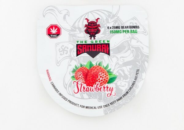 The Green Samurai – Strawberry Gummies – 150mg | HighGradeAid Canada