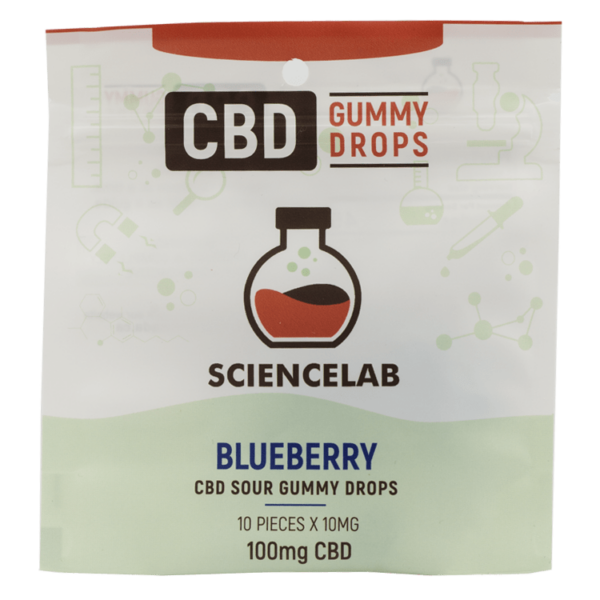 Sciencelab – CBD Sour Gummy Drops – Blueberry 100mg CBD | HighGradeAid Canada