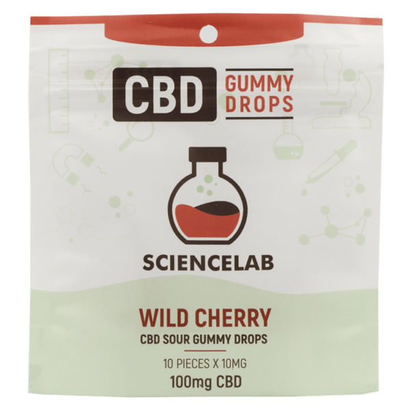 Sciencelab – CBD Sour Gummy Drops – Wild Cherry 100mg CBD | HighGradeAid Canada