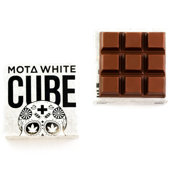 MOTA White Cube – 180mg CBD Milk Chocolate Cube | HighGradeAid Canada