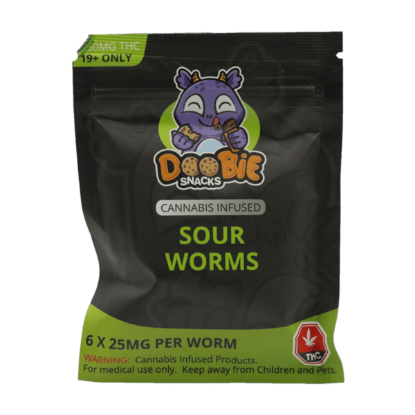 Doobie Snacks – CBD Sour Gummy Bears – 150mg CBD | HighGradeAid Canada