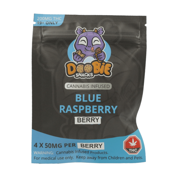 Doobie Snacks – Blue Raspberry – 200mg THC | HighGradeAid Canada