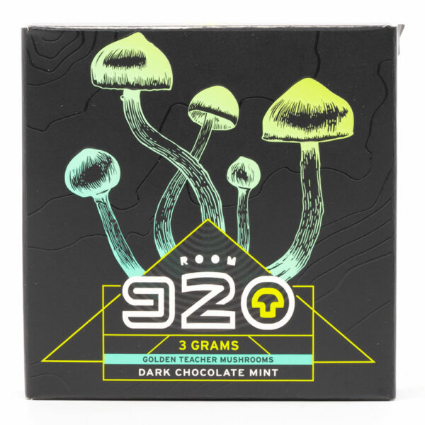 Room 920 – Mushroom Chocolate Bar – Dark Chocolate Mint – 3 grams | HighGradeAid Canada