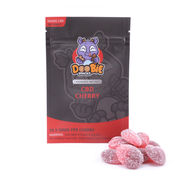 Doobie Snacks – CBD Cherry Gummies – 500mg CBD | HighGradeAid Canada