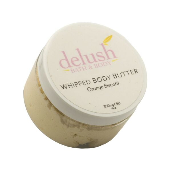 Delush Bath and Body – Whipped Body Butter – Orange Dreamsicle 300mg CBD | HighGradeAid Canada