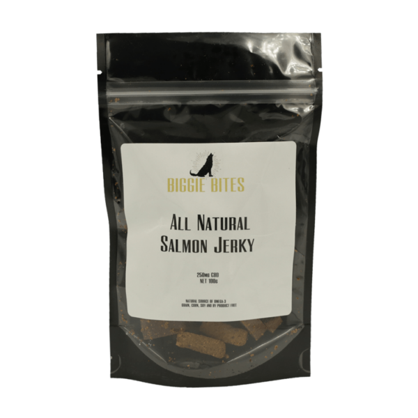 Biggie Bites – All Natural Salmon Jerky – 250mg CBD | HighGradeAid Canada