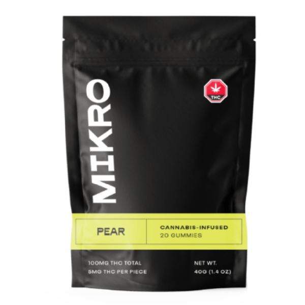 Mikro – THC Gummies – 100mg THC – Pear | HighGradeAid Canada