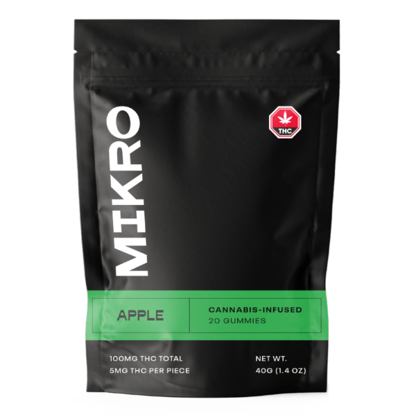 Mikro – THC Gummies – 100mg THC – Apple | HighGradeAid Canada