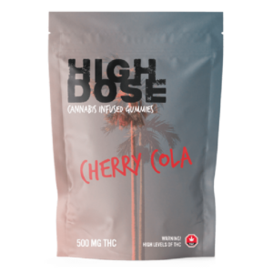 High Dose – cannabis Infused Gummies – Cherry Cola – 500mg/1500mg | HighGradeAid Canada