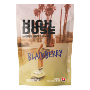 High Dose – cannabis Infused Gummies – Blackberry – 1000mg/1500mg | HighGradeAid Canada