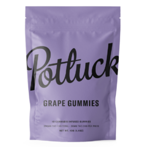 Potluck Extracts – Grape Gummies (1:1) – 100mg THC / 100mg CBD | HighGradeAid Canada