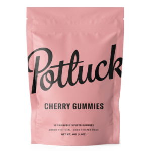 Potluck Extracts – Cherry Gummies – 200mg THC | HighGradeAid Canada