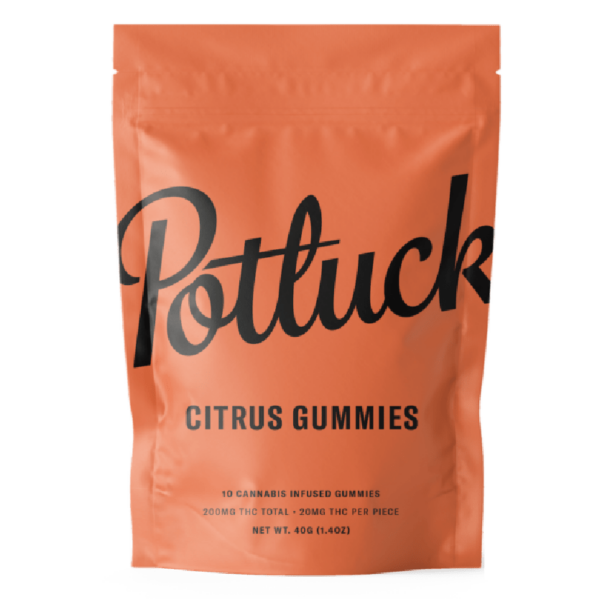 Potluck Extracts – Citrus Gummies – 200mg THC | HighGradeAid Canada