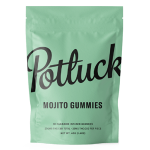 Potluck Extracts – Mojito Gummies (1:1) – 100mg THC / 100mg CBD | HighGradeAid Canada