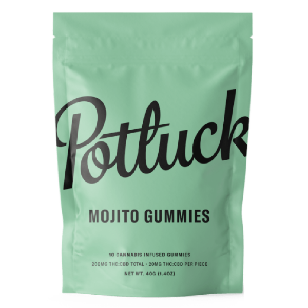 Potluck Extracts – Mojito Gummies (1:1) – 100mg THC / 100mg CBD | HighGradeAid Canada