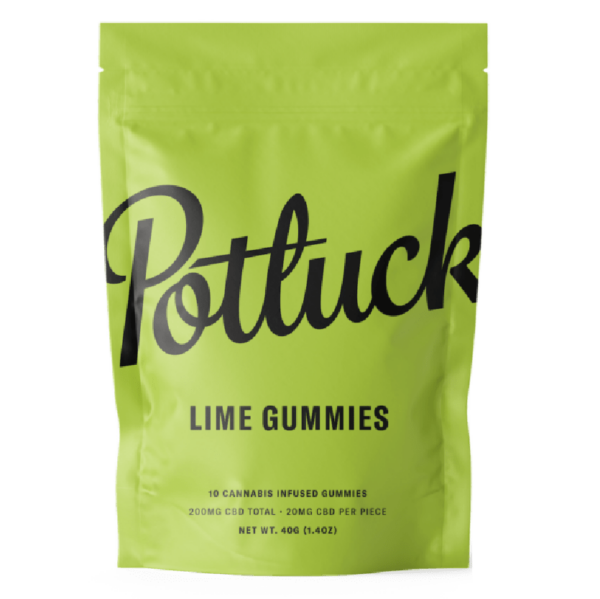 Potluck Extracts – Lime Gummies (CBD) – 200mg | HighGradeAid Canada