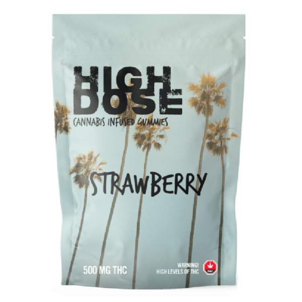 High Dose – cannabis Infused Gummies – Strawberry – 500mg/1000mg | HighGradeAid Canada