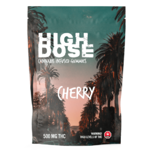 High Dose – cannabis Infused Gummies – Cherry – 500mg/1000mg | HighGradeAid Canada