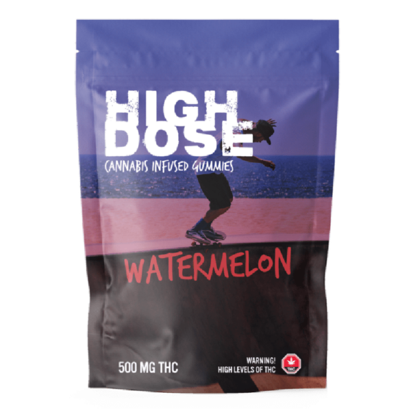 High Dose – cannabis Infused Gummies – Watermelon – 500mg/1000mg | HighGradeAid Canada