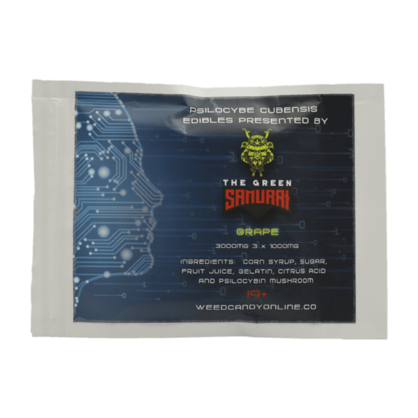 The Green Samurai – Shroom Gummies – Grape – 3g | HighGradeAid Canada